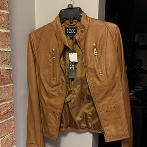 TCEC Women's Brown Leather Jacket